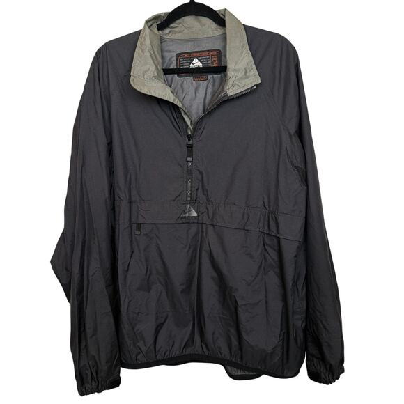 Men's Nike Longsleeve ACG Gray Half Zip Windbreaker with Front Pocket - L
